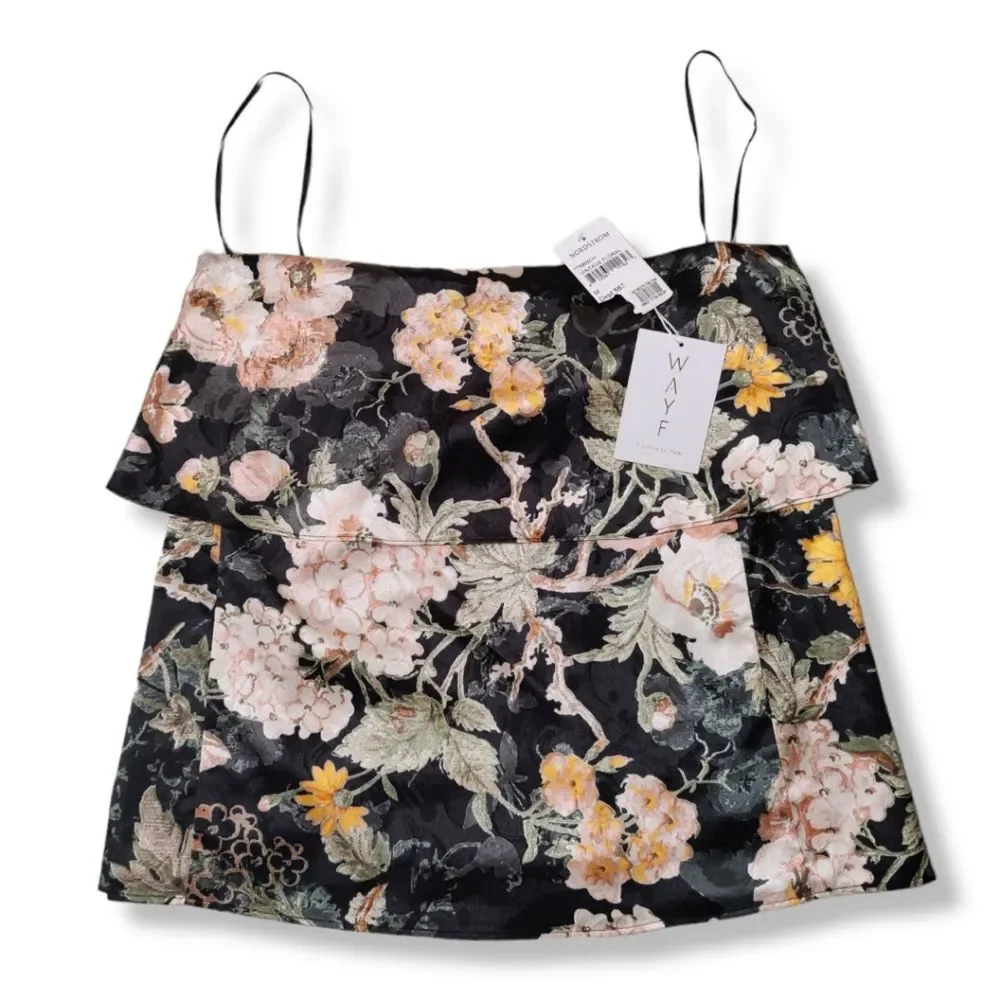 NWT WAYF FLORAL TUBE TOP - Picture 1 of 5